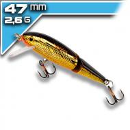 REBEL Jointed Minnow - Gold/Black 4,7cm/2,6g kétrészes wobbler