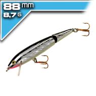 REBEL Jointed Minnow - Silver Black 8,8cm/8,7g kétrészes wobbler