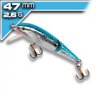 REBEL Jointed Minnow - Silver/Blue 4,7cm/2,6g kétrészes wobbler