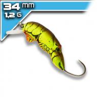 REBEL MicroCrawfish 3,4cm/1,27g Chartreuse/Brown