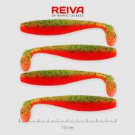 REIVA Flat minnow shad 10,0cm sárga-narancs-flitter