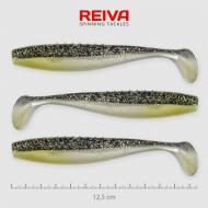 REIVA Flat minnow shad 12,5cm fekete-ezüst-flitter