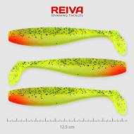 REIVA Flat minnow shad 12,5cm zöld-piros fej-flitter