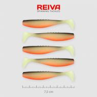 REIVA Flat minnow shad 7,5cm fehér-fekete-piros