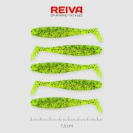 REIVA Flat minnow shad 7,5cm zöld-flitter