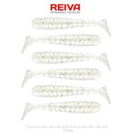 REIVA Stream shad 10cm pearl white dots