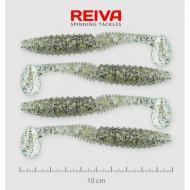 REIVA Zander Power Shad 10cm 4db/cs ezüst-flitter gumihal