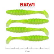 REIVA Zander Power Shad 10cm 4db/cs fluozöld-flitter gumihal