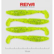 REIVA Zander Power Shad 10cm 4db/cs neonzöld-flitter gumihal