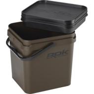 ROK 17 literes kocka vödör szett (vödör, betét, fedél) zöld