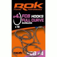 ROK FULL CURVE BARBLESS - Szakál nélküli bojlis horog 4-es