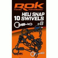 ROK Heli Snap Swivel 8-as - 10db/csomag