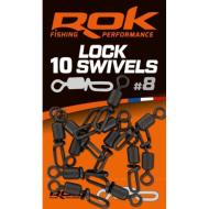 ROK LOCK Swivels 8-as Biztonsági forgó - 10 darab/csomag