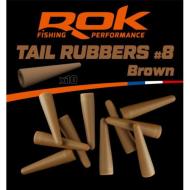 ROK Lead Clip TAIL RUBBER - ólomkapocs záró gumi - 10 darab/csomag - Barna