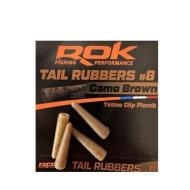 ROK Lead Clip TAIL RUBBER - ólomkapocs záró gumi - 10 darab/csomag - Camo Barna