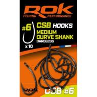 ROK MEDIUM CURVE SHANK Barbless - Szakáll nélküli teflon horog 6-os