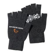 SAVAGE GEAR Knitted Half Finger Gloves -  pergető kesztyű L-es