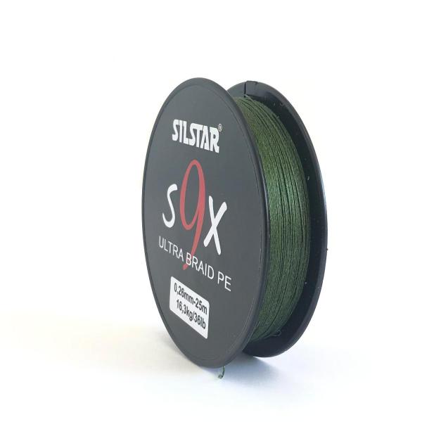 SILSTAR 9X PE ultrabraid fonott zsinór - 25m 0,14 /6,5kg/