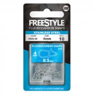 SPRO FreeStyle Fluorocarbon Kapocs 4x8,3mm/10db