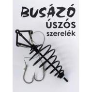 TECHNO Kéthorgos Busázó Úszós Szerelék - Etetőkosárral