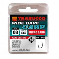 TRABUCCO Wide Gape Carp mikro szakállas horog 12-es