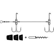 VMC Pike Rig Light - súly és segédhorog szett 18-25cm gumikhoz