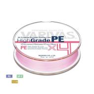 Varivas HIGH GRADE PE X4 MILKY PINK 100m #1.0 0.165mm 18lb