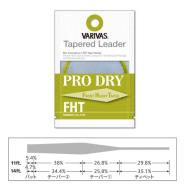 Varivas VÉKONYODÓ ELŐKE TAPERED LEADER PRO DRY FHT 7X 11ft 0.104mm-0.36mm
