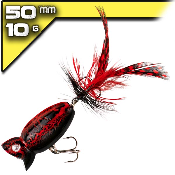 Arbogast Hula Popper 2.0 - 5cm/10g - Black Death - Műcsalik - Felszíni  (topwater) wobblerek