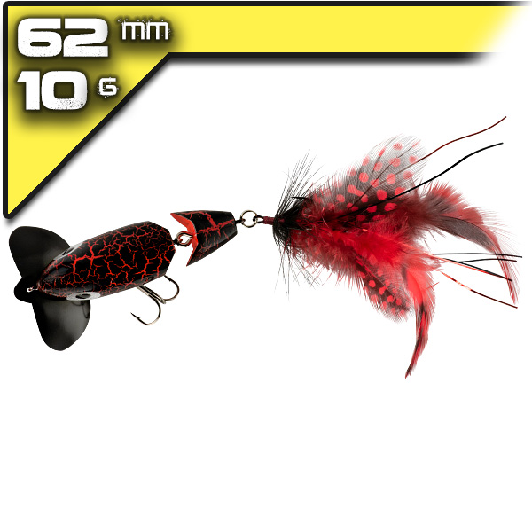 Arbogast Jointed Jitterbug 2.0 - 6,2cm/10,2g- Black Death