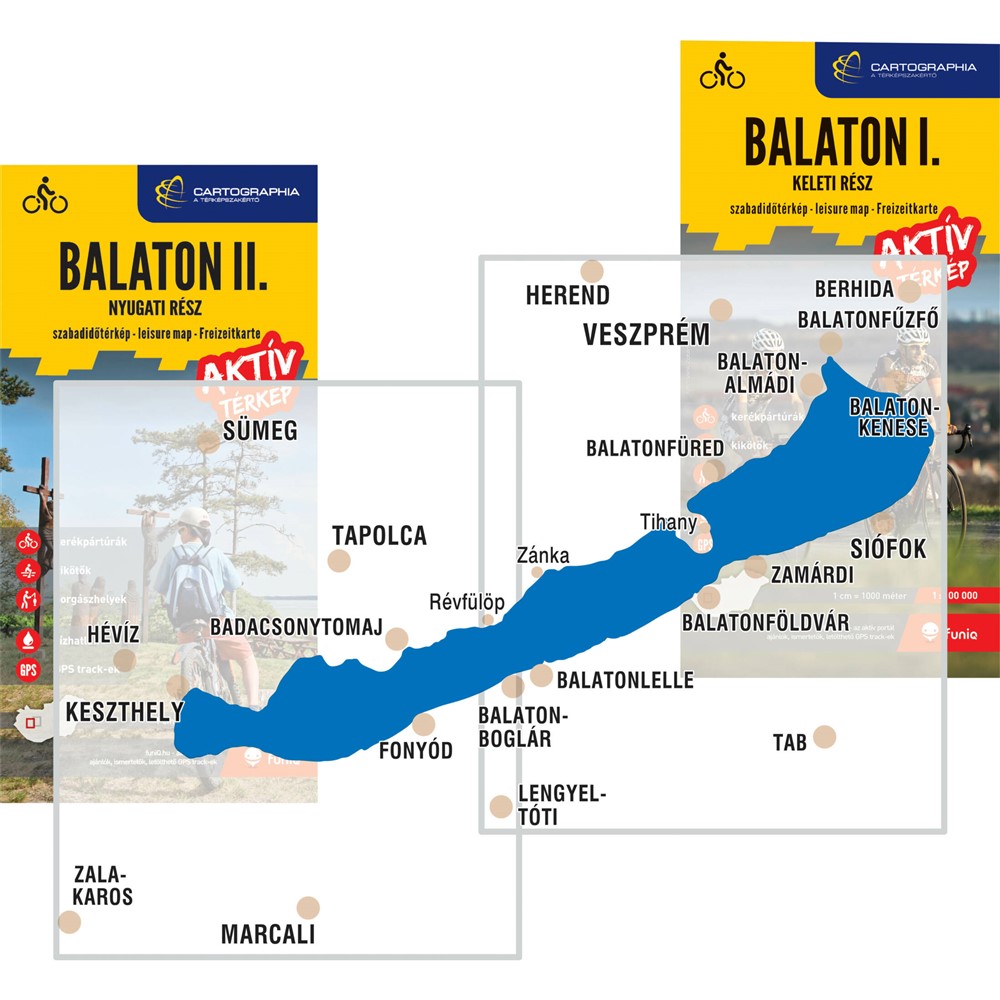 Balaton aktív térkép - nyugati rész
