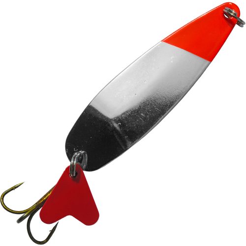 Ovális Támolygó villantó ezüst/piros 8cm/10g Ovális Támolygó villantó ezüst/piros 8cm/10g