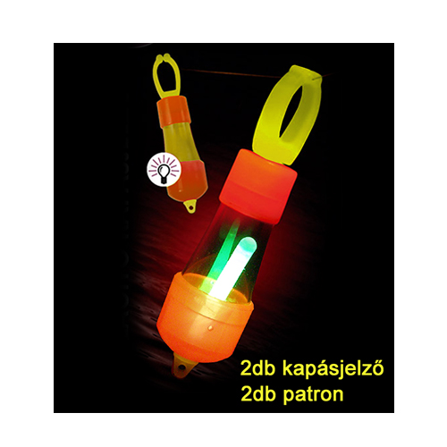 patronos világító kapásjelző (2db) + ajándék patron
