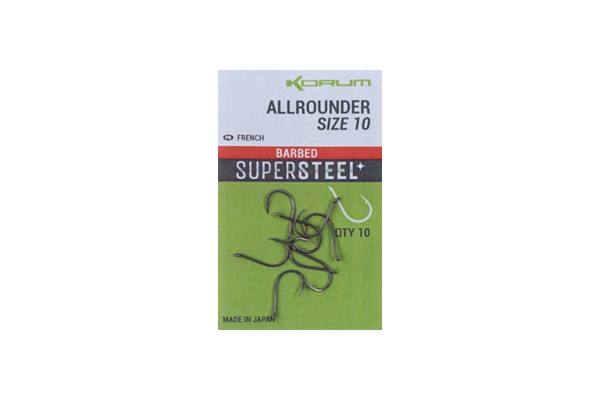 Supersteel Allrounder szakállas horog 10-es