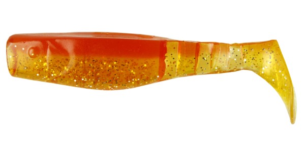 Vibra shad gumihal - 8cm / narancs flitter