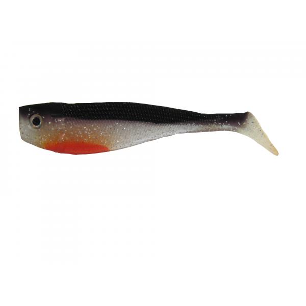 Action Shad Gumihal 5cm - Fekete-ezüst-piros