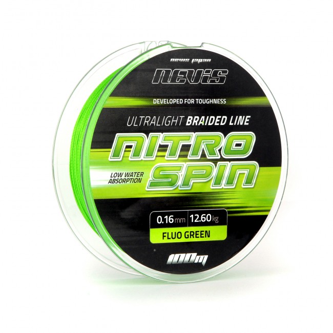 Nitro spin 100m fluo green 0,18mm fonott zsinór
