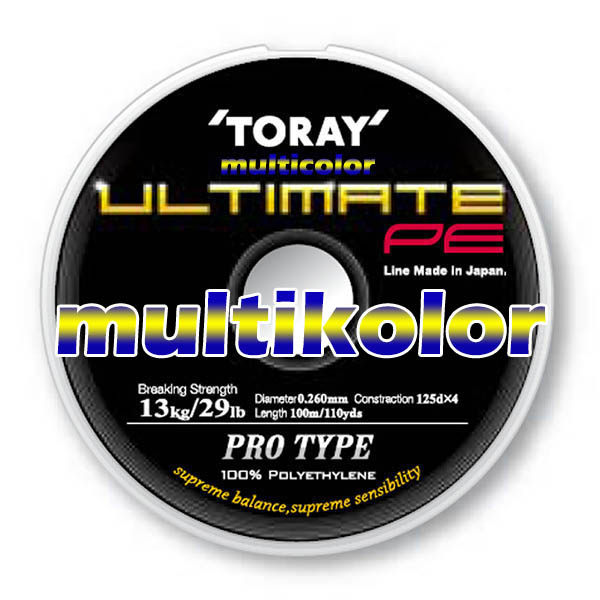 Ultimate PE 4x 0,185mm/100m - Multicolor