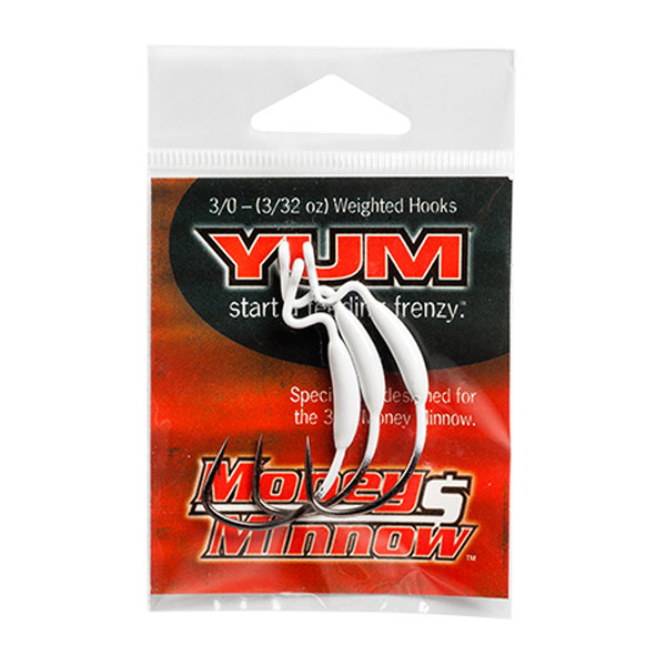 YUM Money Minnow Hooks 6/0 7g 3db - Jigfejek, horgok, kiegészítők